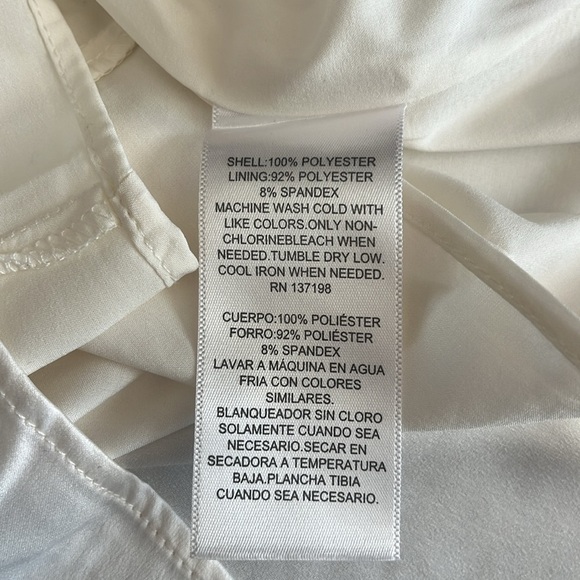 Danielle Bernstein Womens Ivory Cut out Pouf Square Neck Top Size M - Picture 10 of 13